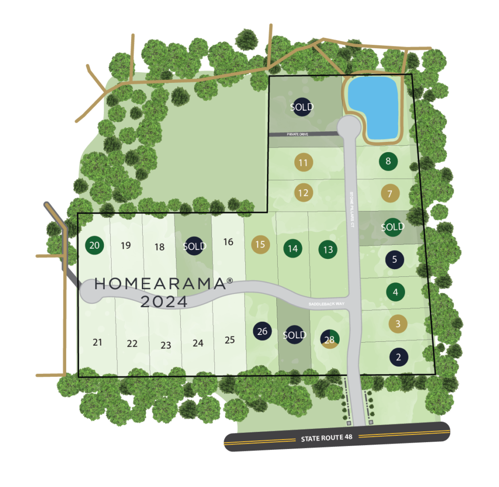 Plat-Homearama-Reserves-Stone Pillars Farm_Circle-MapKey_8-30-23